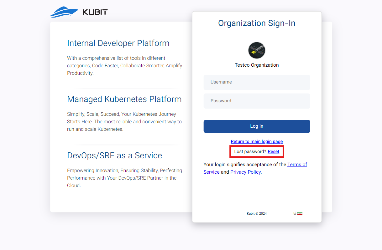 Login: forgot ldap password