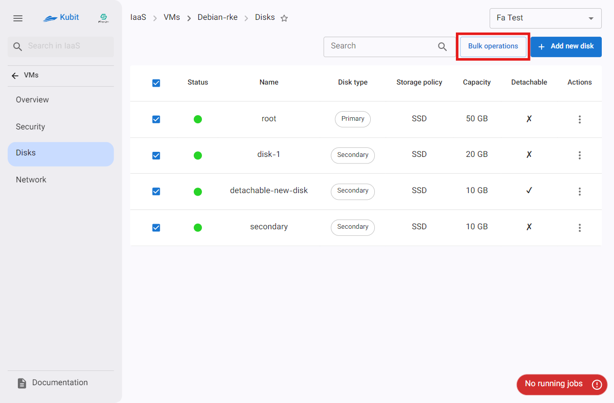 VM: disks options btn